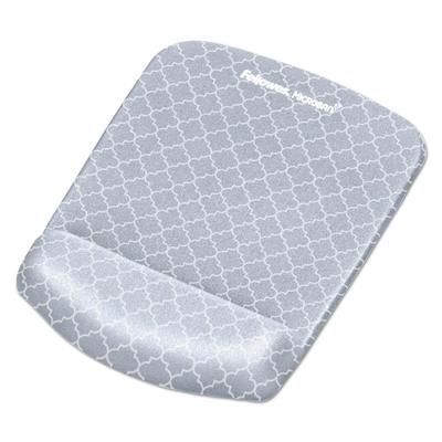 Fellowes 9549701 PlushTouch Mouse Pad with Wrist Rest, 7.25 x 9.37, Lattice Design FEL9549701