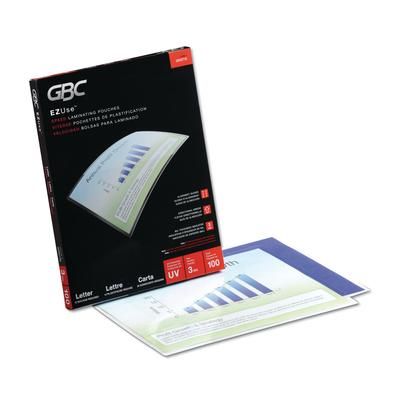 GBC® 3200715 EZUse Thermal Laminating Pouches, 3 mil, 9" x 11.5", Gloss Clear, 100/Box - Box of 100