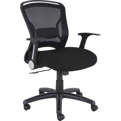 Lorell 59519 Flipper Arm Midback Chair, 27-3/4" x 28" x 39-5/8", BK LLR59519