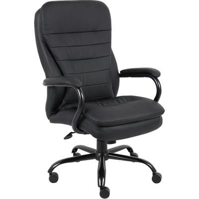 Lorell 62624 Executive Chair, Dbl Cushion, 33-1/2" x 31" x 45-1/2", Black LLR62624
