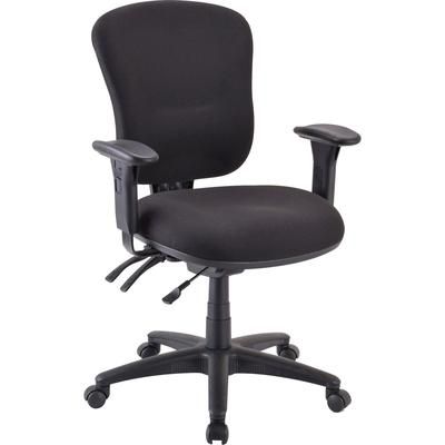 Lorell 66128 Mid-back Task Chair, 26-3/4 x26 x39-1/4 -42 , Black LLR66128