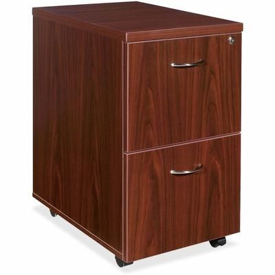 Lorell 69397 Mobile Pedestal,File/File,16"x22"x28-1/4",Mahogany LLR69397