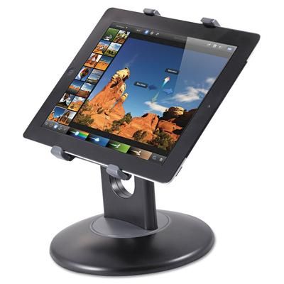 Kantek TS710 Stand for 7" to 10" Tablets, Swivel Base, Plastic, Black KTKTS710