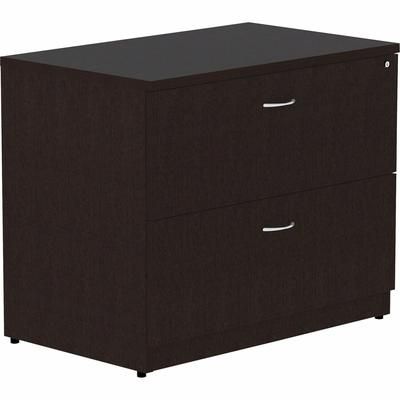 Lorell 18223 Essentials Espresso Laminate Lateral File, 2-Drawer, 36" x 22" x 29.5", Espresso LLR18223