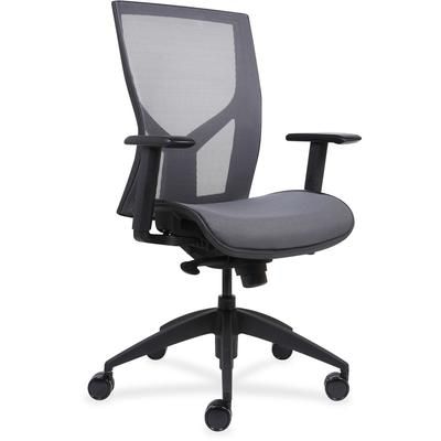 Lorell 83110 High-back Chair, Mesh Back & Seat, 26-1/4" x 24-3/4" x 42-3/4", Black LLR83110