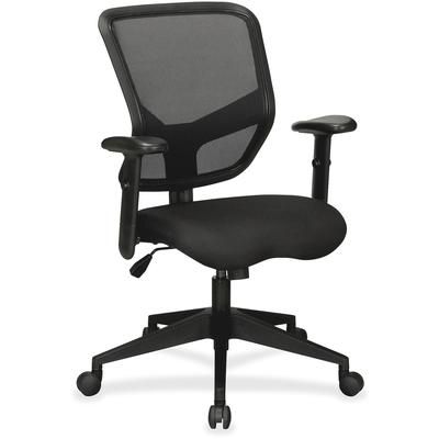 Lorell 84565 Exec Midback Chair, 28-1/2"x28"x25-3/4", Black LLR84565