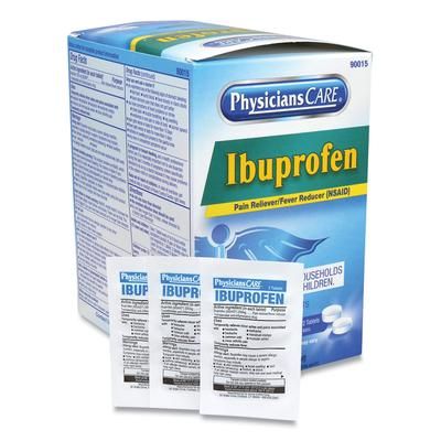 Physicians Care 90015 Ibuprofen Medication, Two-Pack, 50 Packs/Box - 50 Packs of 2 ACM90015