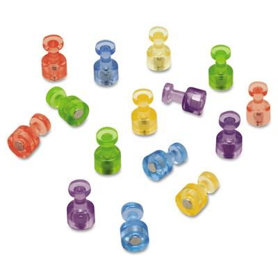 Quartet® MPPC Magnetic "Push Pins", 3/4" dia, Assorted Colors, 20/Pack - Pack of 20 QRTMPPC