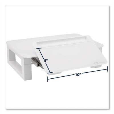 Quartet® Q090GMRW01 Dry-erase Board Desktop Monitor Riser - 100 lb Load Capacity - 5", x 10" Width - Desktop - White