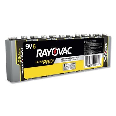 Rayovac AL9V6J Ultra Pro Alkaline 9V Batteries, 6/Pack - Pack of 6