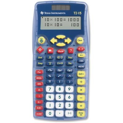 Texas Instruments TI-15 TI 15 Explorer Calculator with Math Explorer Fraction Capabilities, 2 Line Display TEXTI15