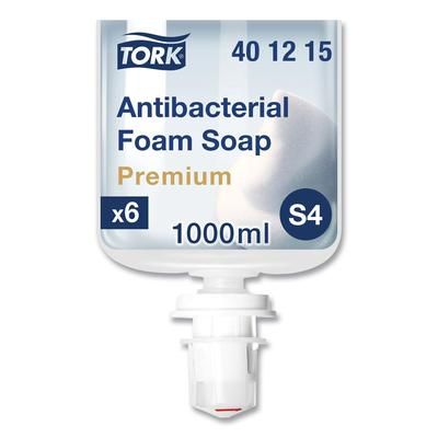 Tork 401215 Premium Antibacterial Foam Soap, Unscented, 1 L, 6/Carton - Case of 6
