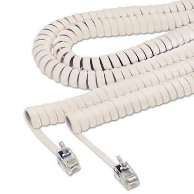 Softalk 42260 Coiled Phone Cord, Plug/Plug, 25 ft., Beige SOF42260