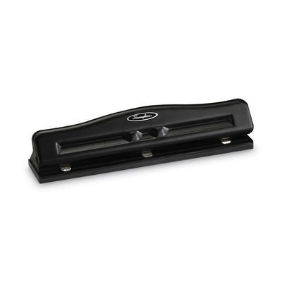Swingline 74020 11-Sheet Commercial Adjustable Three-Hole Punch, 9/32" Holes, Black SWI74020