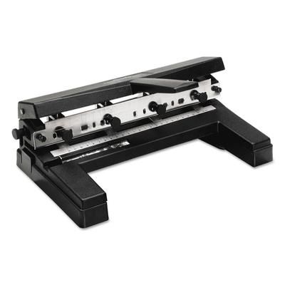 Swingline 74450 40-Sheet Two-to-Four-Hole Adjustable Punch, 9/32" Holes, Black