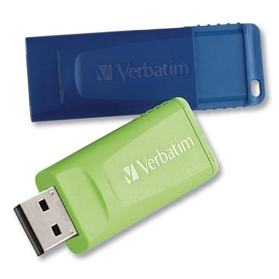 Verbatim 99812 Store 'n' Go USB Flash Drive, 64 GB, Assorted Colors, 2/Pack - Pack of 2 VER99812