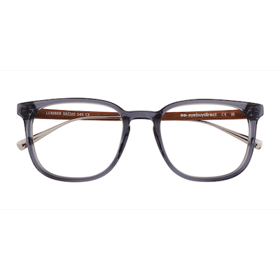 Unisex s square Blue Acetate Prescription eyeglasses - Eyebuydirect s Lumber