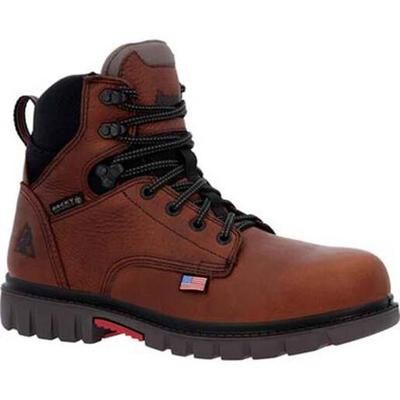 Rocky Men's WorkSmart Composite Toe Waterproof 6in Work Boots - Brown 13