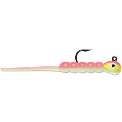 VMC TWTJ Tungsten Wax Tail Ice Fishing Jig - Pink Chartreuse Glow