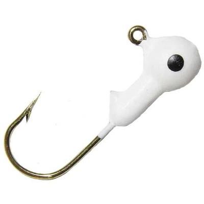 Lost Creek Round Jig Head - Black Chartreuse Dot