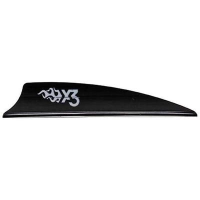 Bohning X3 2.25in Black Vanes - 100 Pack - Black