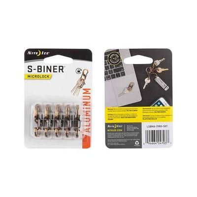 Nite Ize S-Biner MicroLock - 5 Pack - Coyote 5