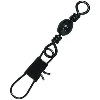 Eagle Claw Black Barrel Swivel with Interlock Snap - Black 14