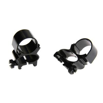Weaver See-Thru Detachable Top Mount 1in Scope Rings - Gloss Black