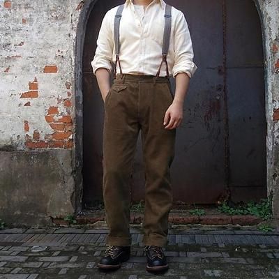 Anni Ruggenti Anni 1920 Retrò Vintage Pantaloni Pantaloni di velluto a coste Gentiluomo Gangster Costume Per uomo Mascherata Casuale Adulti Pantaloni