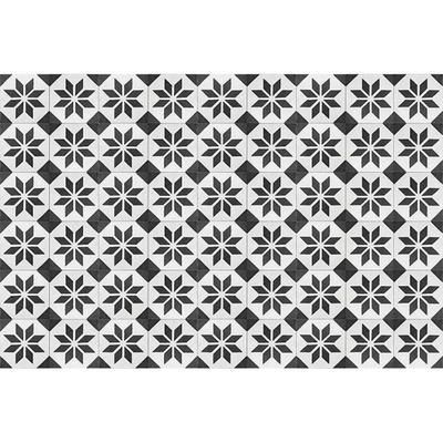 Tappeto in vinile vintage nero 196x130cm