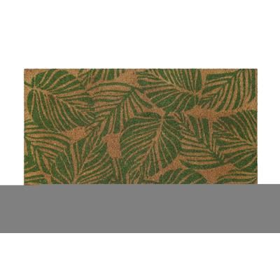 Zerbino in fibra di cocco stampato motivo giungla verde 60x90