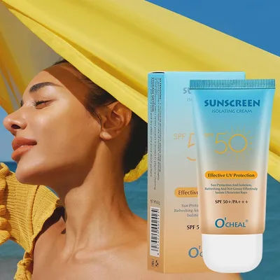 O'CHEAL 60g SPF50+ Sunscreen Moisturizer Sun Cream Refreshing Non Greasy Effectively Preventing UV Rays Protection Cream