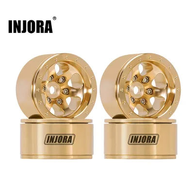 INJORA -4.7mm Offset 1.0 Brass Beadlock Wheel Rim for 1/24 1/18 RC Crawler SCX24 FCX24 TRX4M Ascent18 (W1110 W1011)