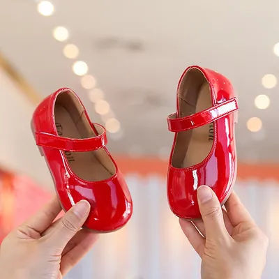 Girls Princess Shoes Children's leather shoes for Big girls Children casual flats Flower shoes for wedding birthday show