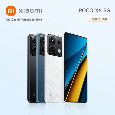 POCO X6 5G Smartphone 12+256GB, Snapdragon 7s Gen 2, 64MP triple camera, 6.67", 5100mAh, 67W turbo charging