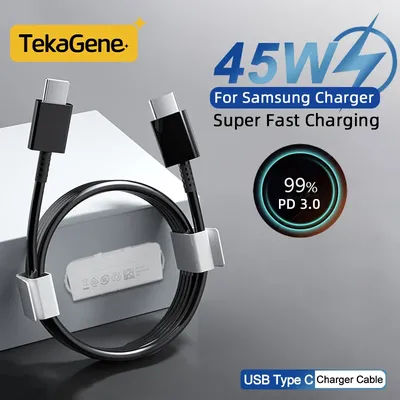 PD 3.0 45W Super Fast Charging Cable For Samsung Galaxy S20 S21 S22 S23 Ultra 10 9 Note 20 Dual USB