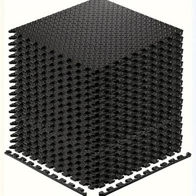 TEMU 20pcs Interlocking Eva Foam Floor Mats - Non-slip, Waterproof Splicing Tiles For Home Gym, Pilates, Yoga & Playroom - & Foldable