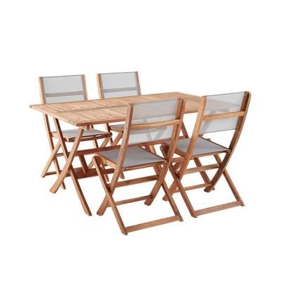 Set di mobili da giardino acacia da 4 a 6 posti