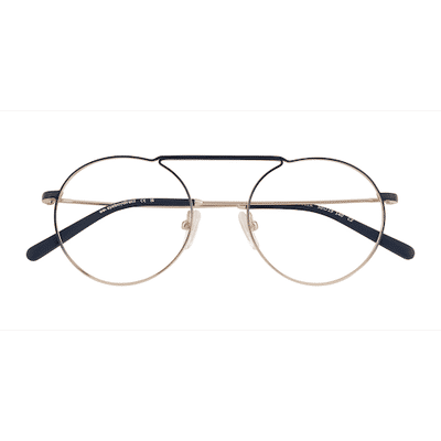 Male s aviator Gradient Navy Gold Metal Prescription eyeglasses - Eyebuydirect s Tayler