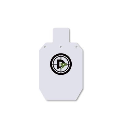 Double Tap Industries 3/8in AR500 Steel Silhouette Target 12x20in White ST66-05