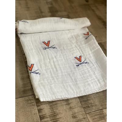 Three Little Anchors College Swaddle Blanket - Virginia Cavaliers