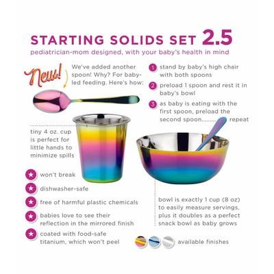 Ahimsa Stainless Steel Starting Solids Infant Set - Classic