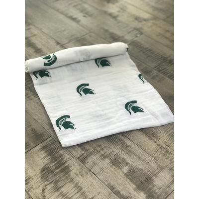 Three Little Anchors College Swaddle Blanket - Michigan State Spartans