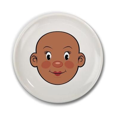 Fred & Friends Food Face Plate - Ms. Food Face - Brown