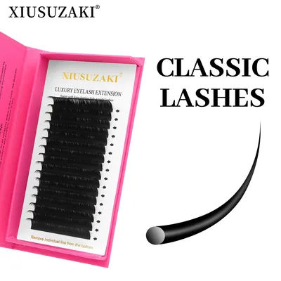 XIUSUZAKI Classic Individual Eyelashes Extensions Soft Natural Matte Black Classic Volume Lashes Extensions Supplier