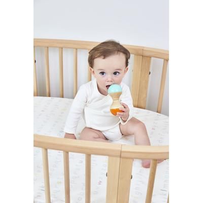 Stokke Sleepi Fitted Sheet by Pehr - Rainbow Alphabet Lines