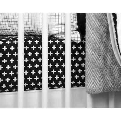 Olli + Lime Crib Sheet - Cross Black