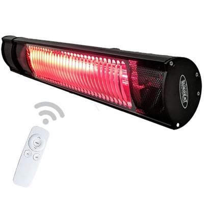SunHeat Commercial/Restaurant 1500W/120v Electric Wall (or Tripod) Mounted Patio Heater with Remote, Black
