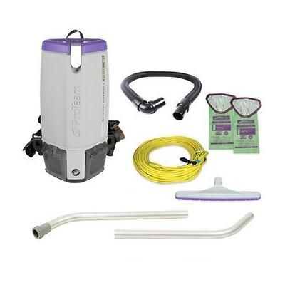 ProTeam Pro 10 Backpack Vacuum with 1.5 inch Xover Floor Tool and Two-Piece Wand 107744