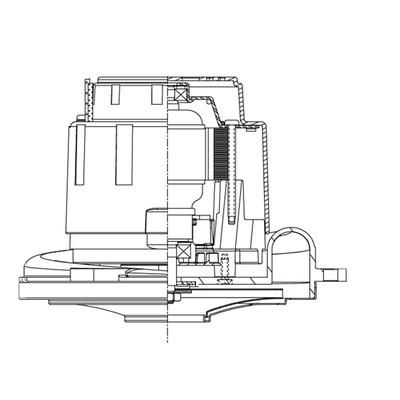Lamb Ametek 122231-18 1-stage 6.6" vacuum motor, 24 volt